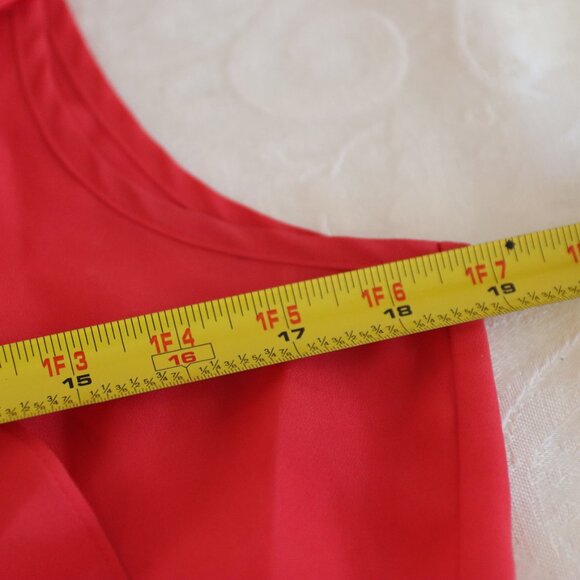 Metaphor- Women's Coral/ Salmon Ruffle Top sleeveless Sz. Small - Picture 9 of 12